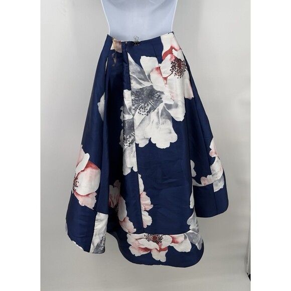 L'Atiste Womens Maxi Low And hight  Floral Skirt Blue Floral  Size M - Picture 9 of 9